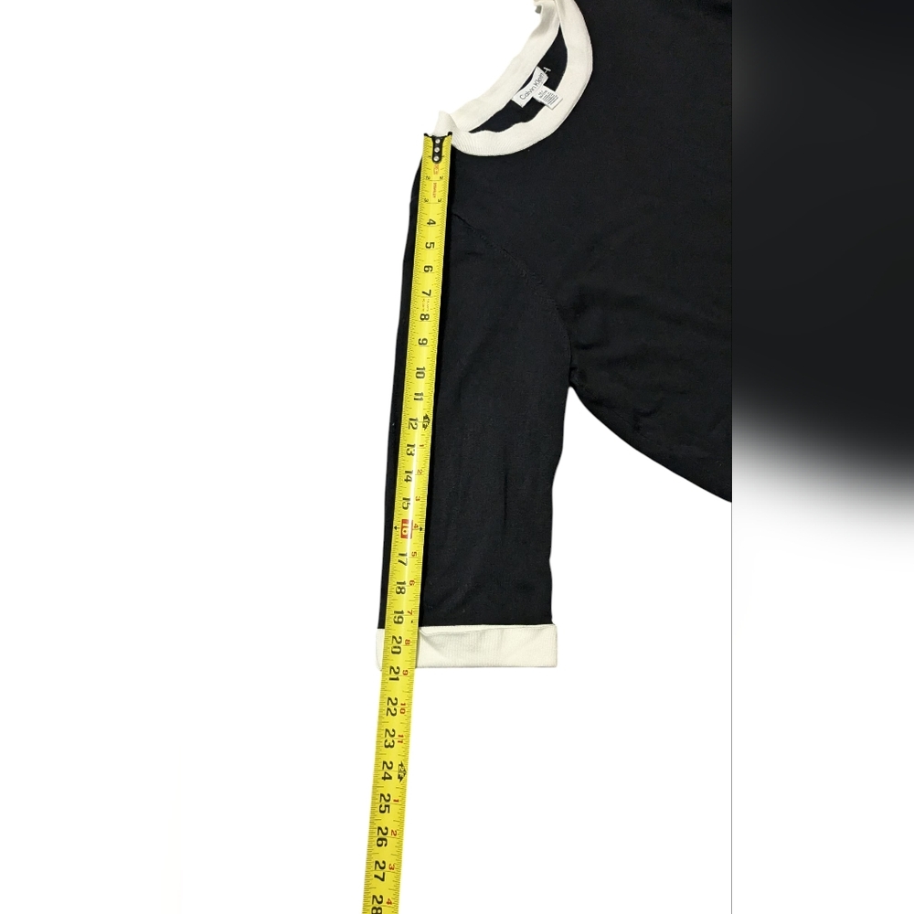 Calvin Klein Black and White Long Sleeve Top - Picture 6 of 14
